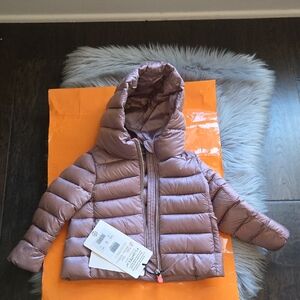 Nwt! Save The Duck Kid's Bibi Puffer Jacket 2yrs Misty Rose